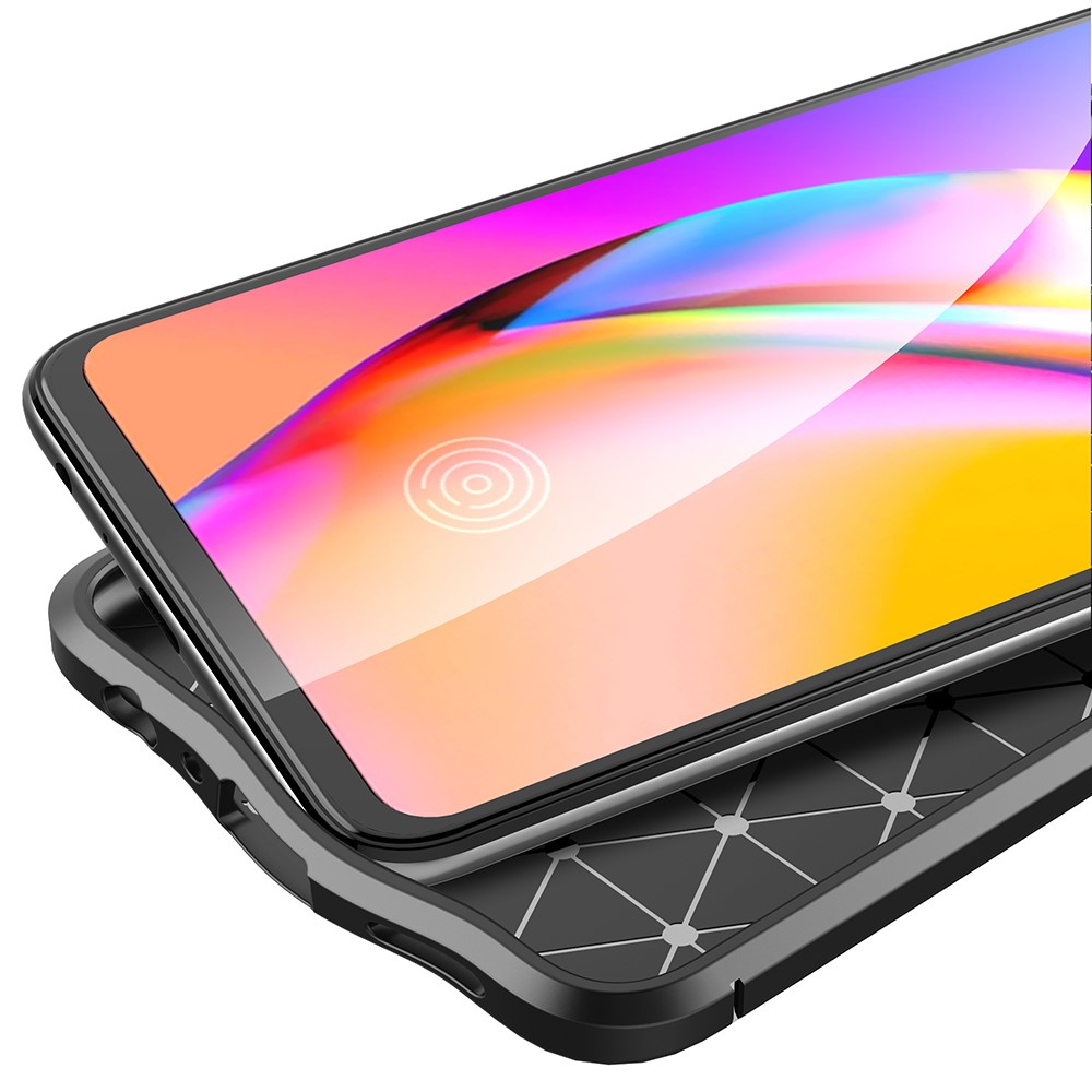 Flexible TPU Litchi Texture Phone Case Protective Cover for Oppo K9 - Black-5