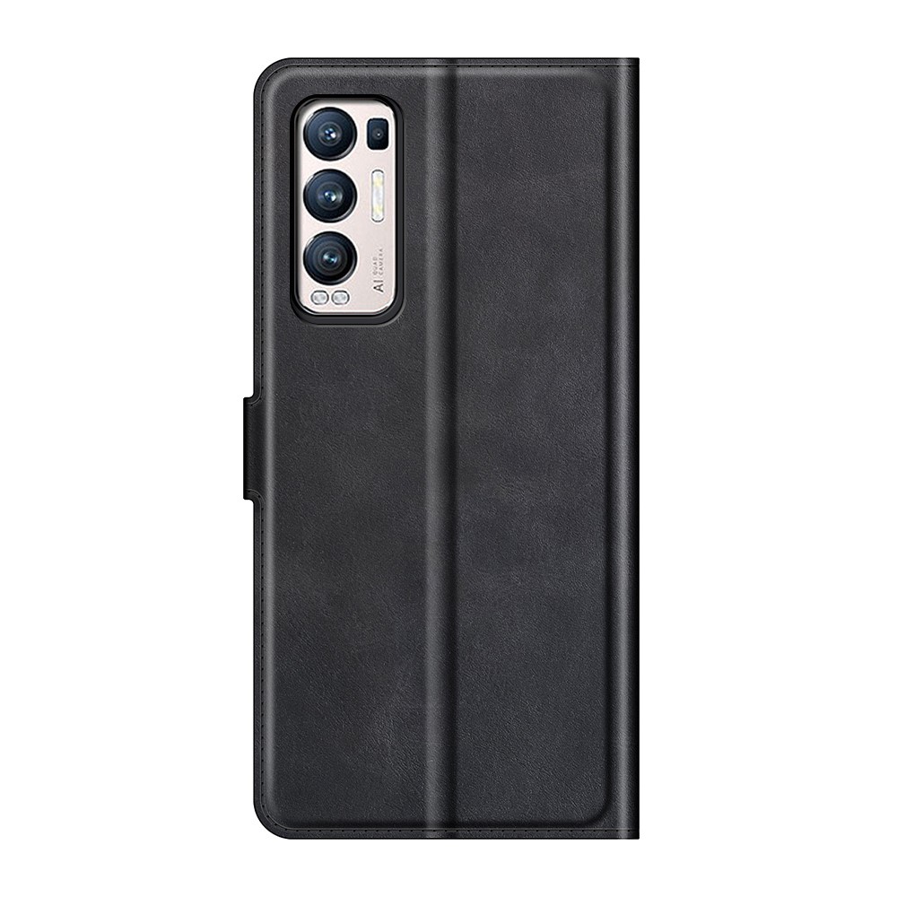 Wallet Leather Stand Case for OPPO Reno5 Pro Plus 5G/Find X3 Neo - Black-3