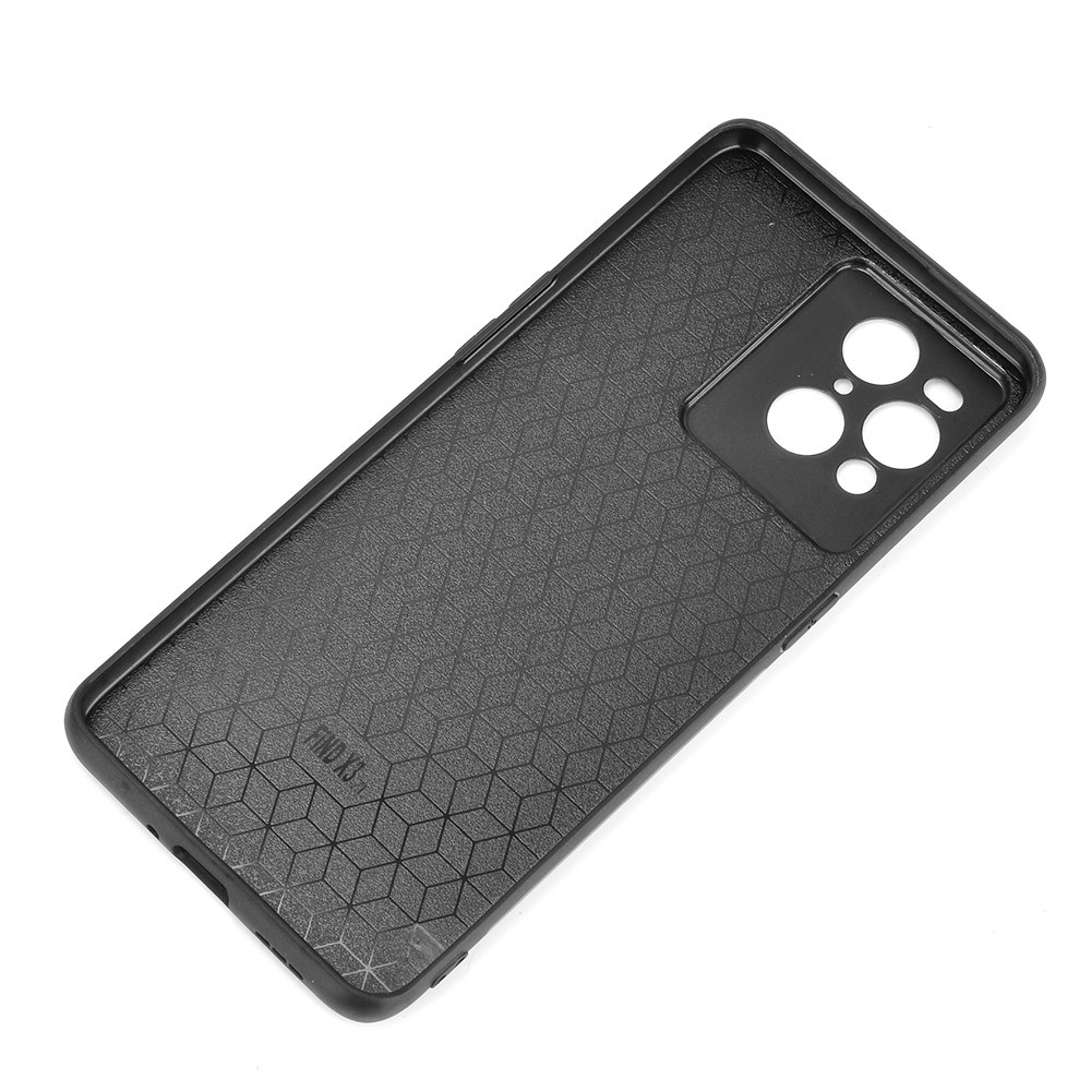 Stitching Line Design PU Leather Coated PC+TPU Phone Case for Oppo Find X3 Pro / Oppo Find X3 - Black-4