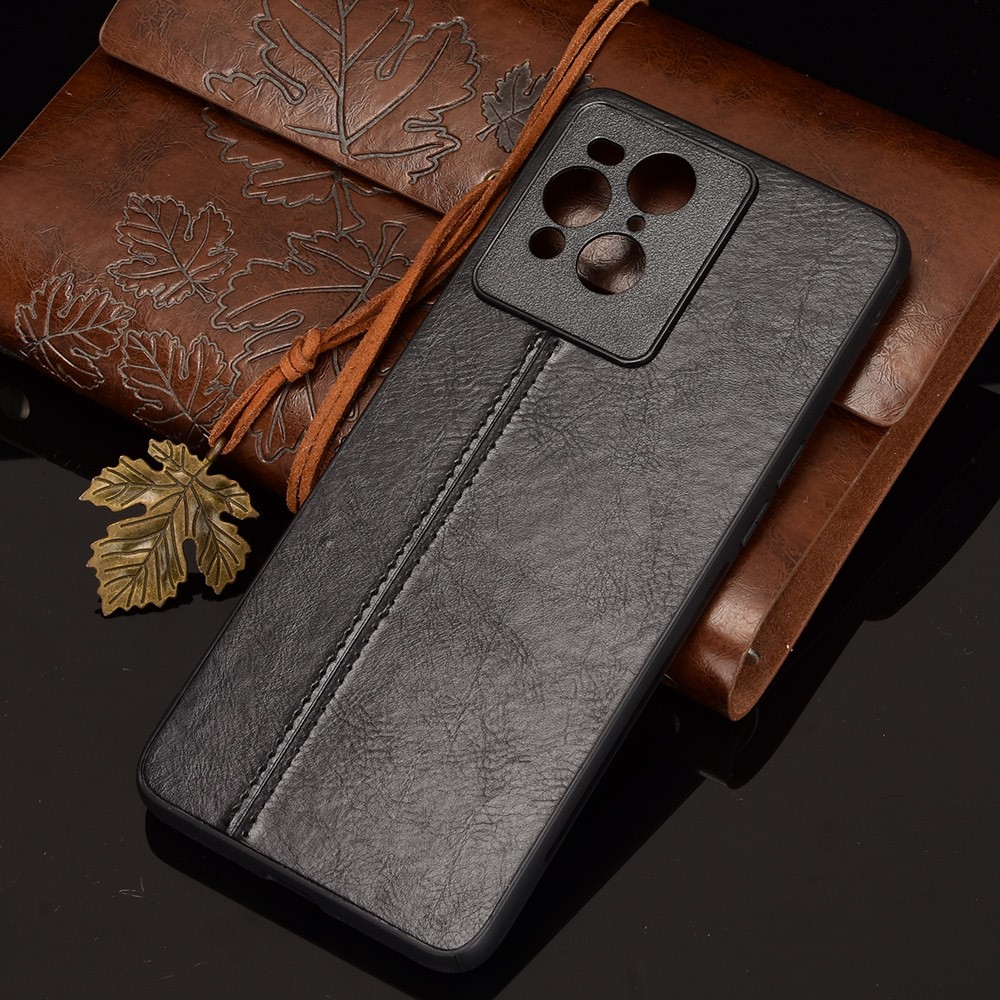 Stitching Line Design PU Leather Coated PC+TPU Phone Case for Oppo Find X3 Pro / Oppo Find X3 - Black-7
