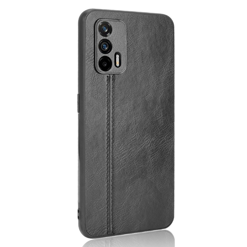 Stitching Line Design PU Leather Coated PC+TPU Phone Case for OPPO Realme GT 5G / Realme GT Neo / Realme Q3 Pro 5G - Black-3