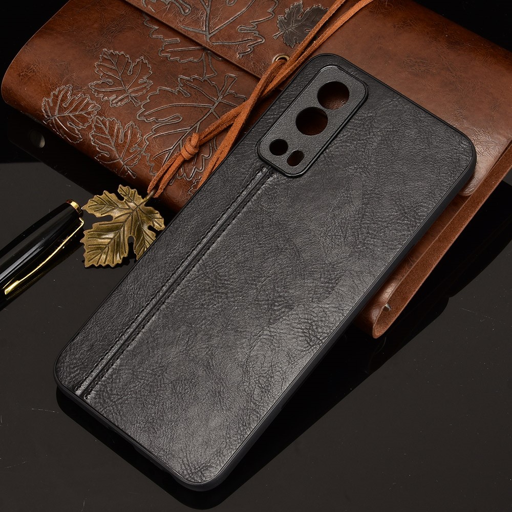 Stitching Line Design PU Leather Coated PC+TPU Phone Case for vivo Y72 5G / iQOO Z3 5G - Black-7