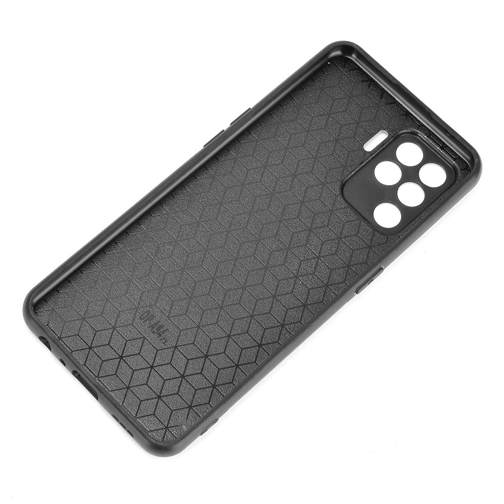 Stitching Line Design PU Leather Coated PC+TPU Phone Case for OPPO A94 4G / F19 Pro 4G / Reno5 F / Reno5 Lite - Black-4
