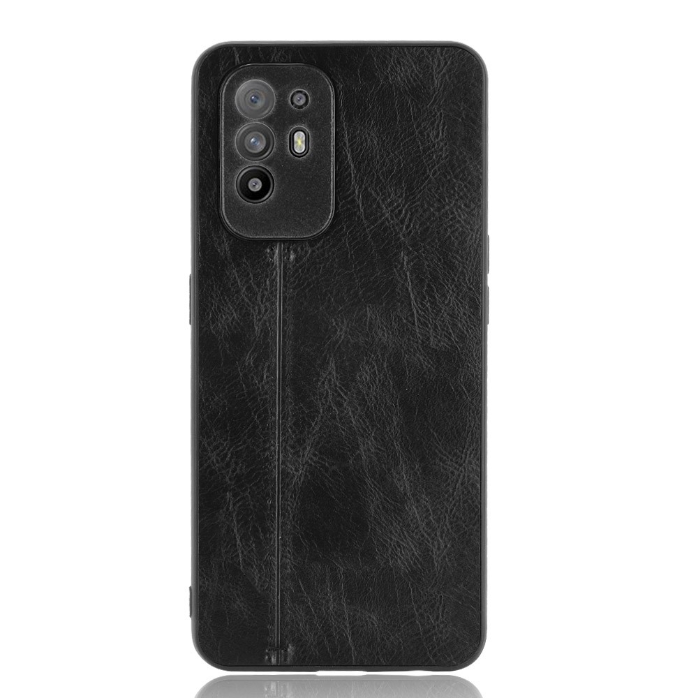 Stitching Line Design PU Leather Coated PC+TPU Phone Case for OPPO Reno5 Z / F19 Pro+ 5G / F19 Pro Plus 5G / A94 5G / A95 5G - Black-2