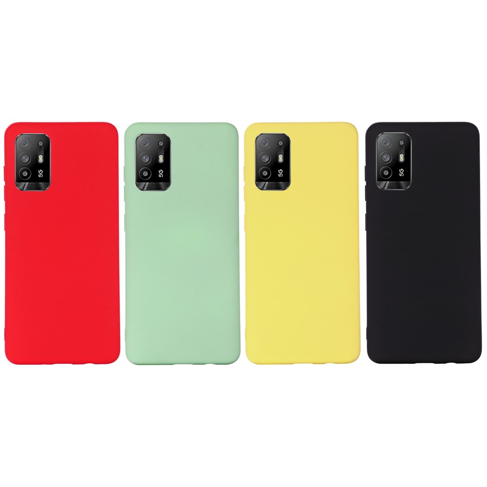 Solid Color Liquid Silicone Soft Phone Case Protective Shell with Strap for Realme 8 / 8 Pro - Black-7