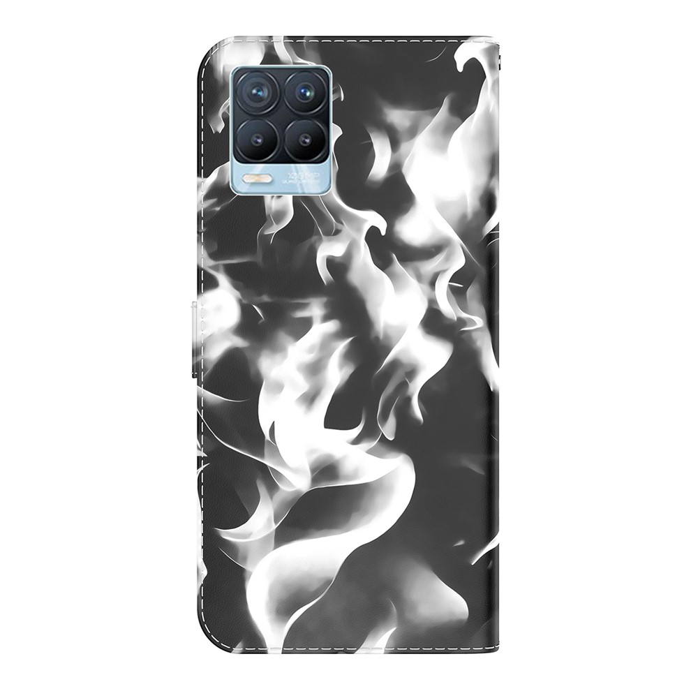 Full Protection Fog Pattern Printing Leather Wallet Design Stand Phone Cover for Realme 8 Pro / Realme 8 - Black-3