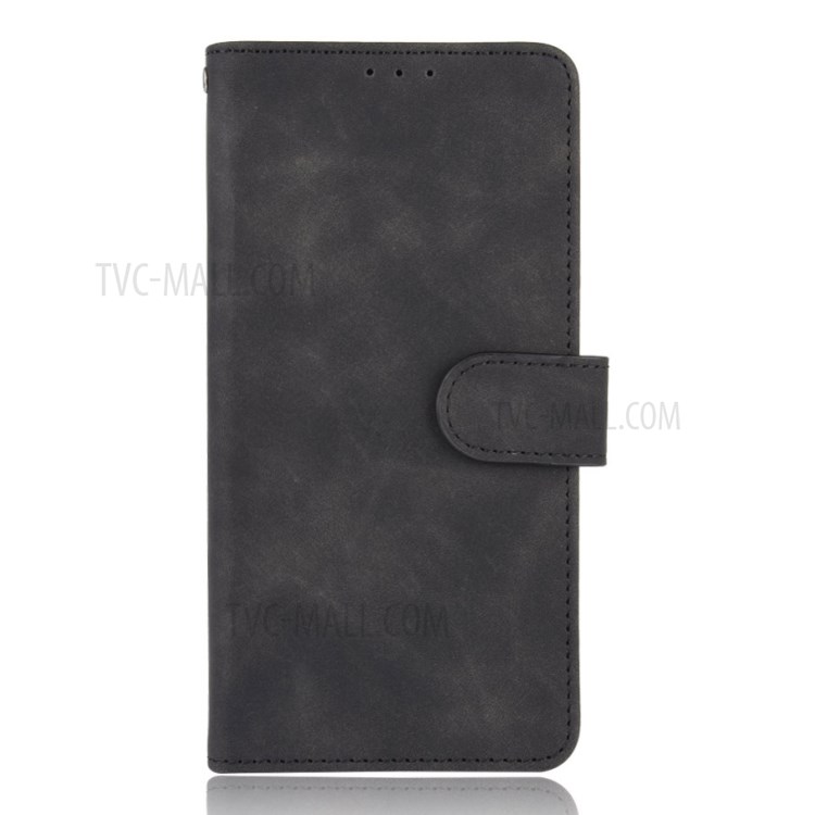 PU Leather Skin-touch Stand Wallet Design Phone Case for Oppo Reno6 Pro 5G - Black-2