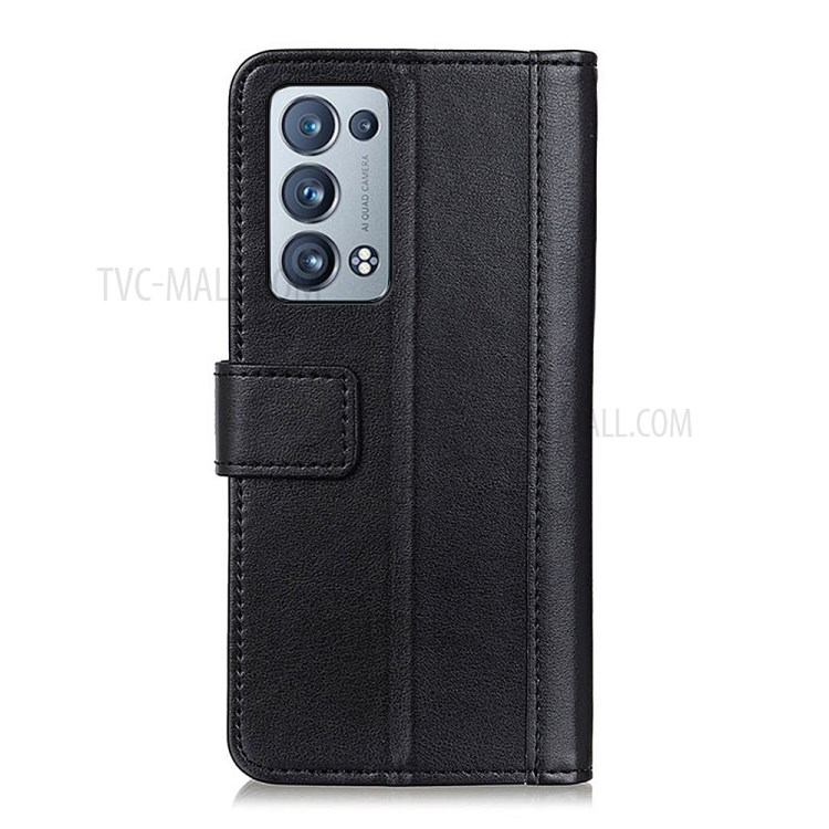 For Oppo Reno6 Pro+ 5G Wallet Design Leather Phone Stand Cover Full Protection Case - Black-3