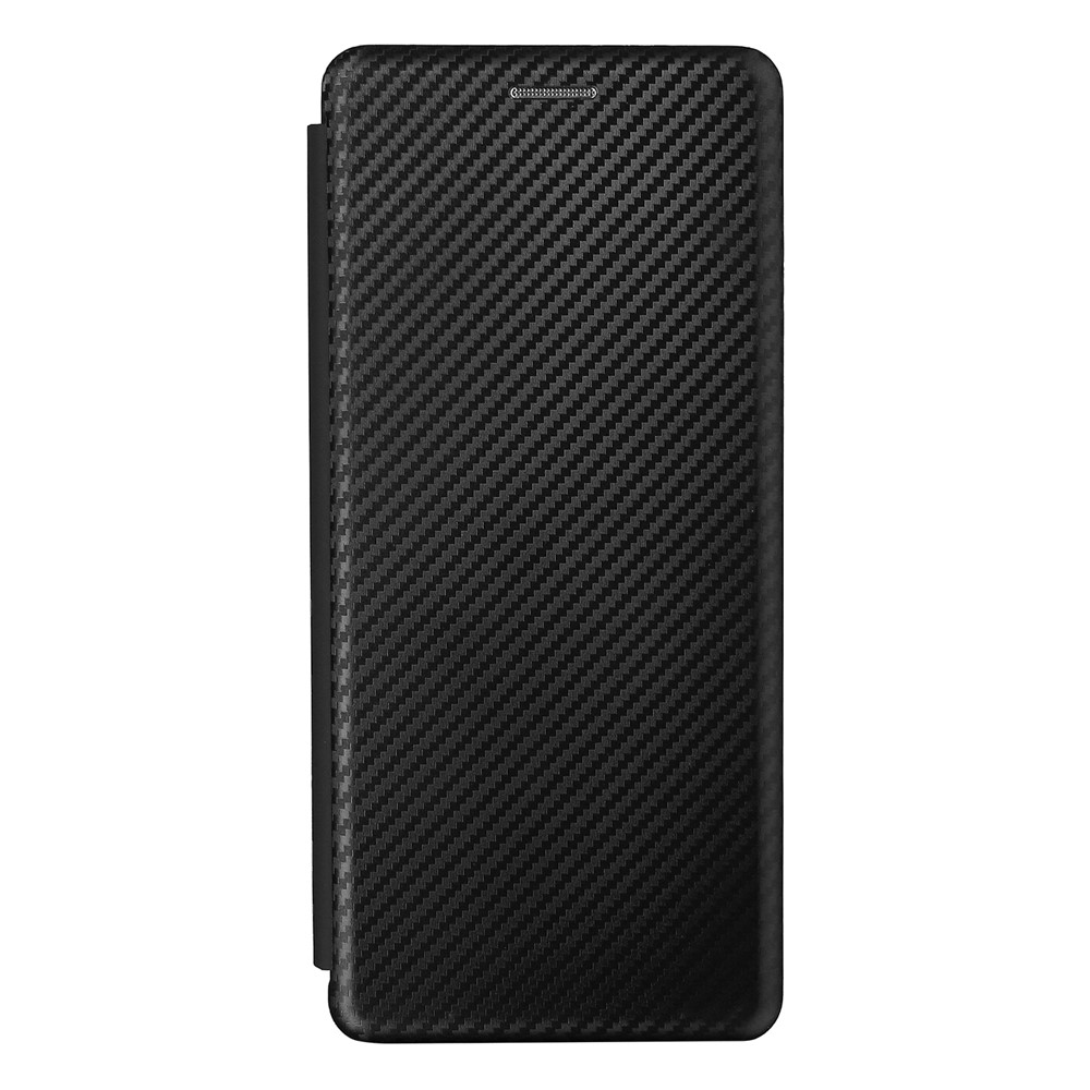 Kohlefaser Textur Auto-absorbiertes Mobiltelefonschutzstand Für Oppo Reno6 Pro+ 5G/Pro 5G (Snapdragon) - Schwarz