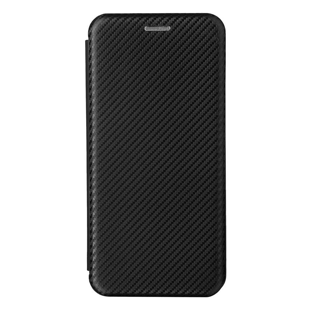 Carbon Fiber Texture Auto-absorbed Leather Mobile Phone Case Stand Design for Oppo Reno6 5G - Black-12