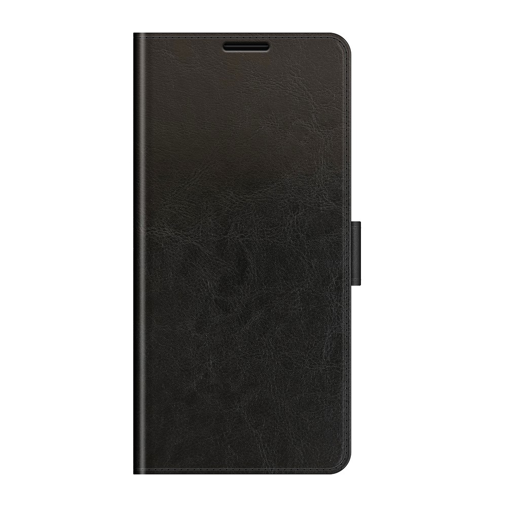 TPU Soft Tpu Crazy Horse Texture Leather Willet Case Con Soporte Para Oppo Reno6 Pro 5G (MediaTek) - Negro