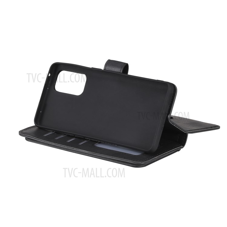 Multi-function 10 Card Slots Wallet Cover for Oppo Reno5 Pro 5G Case - Black-6
