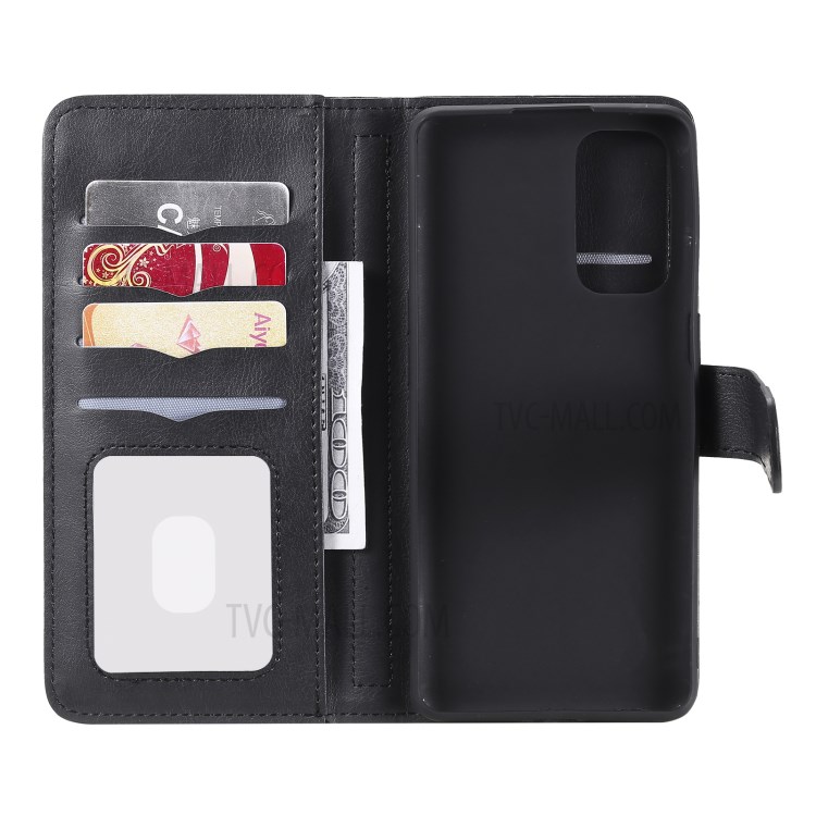 Multi-function 10 Card Slots Wallet Cover for Oppo Reno5 Pro 5G Case - Black-7