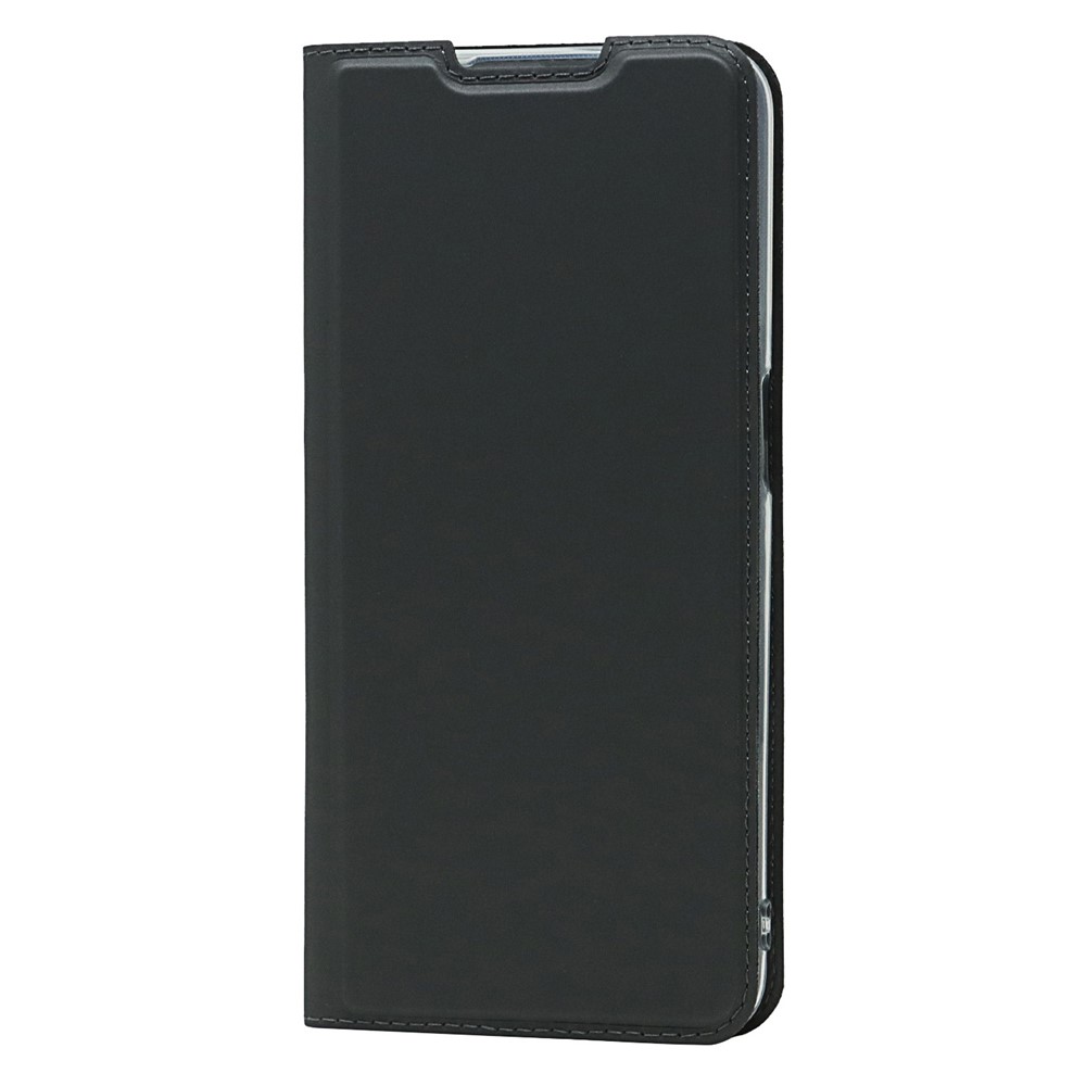 Auto-absorbed Leather Phone Cover Stand Case with Card Slot for Oppo A54 5G - Black-2