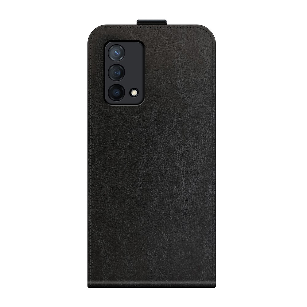 Crazy Horse Vertical Flip Leather Case with One Card Holder for Oppo K9 - Black-3