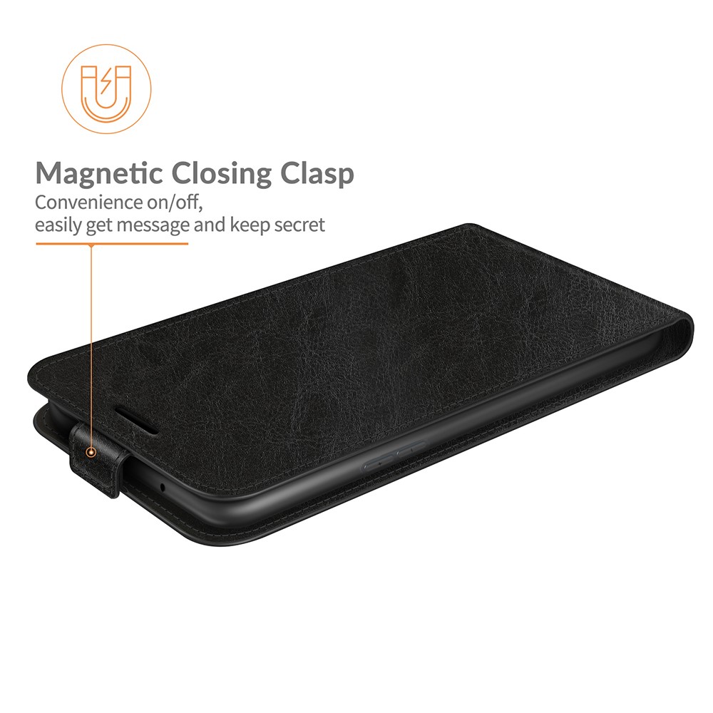 Crazy Horse Vertical Flip Leather Case with One Card Holder for Oppo K9 - Black-6