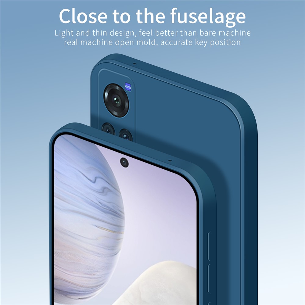 PINWUYO Well-protected Soft TPU Silicone Hybrid Mobile Phone Back Case for vivo X60 5G - Black-5