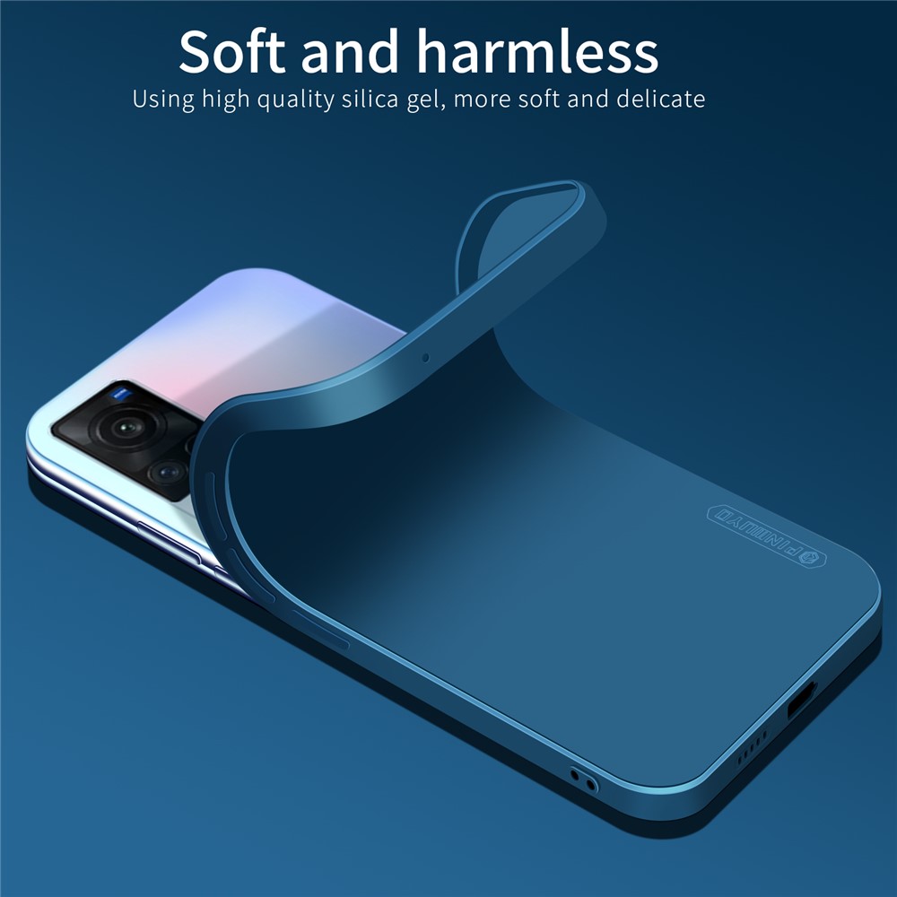 PINWUYO Well-protected Soft TPU Silicone Hybrid Mobile Phone Back Case for vivo X60 5G - Black-6