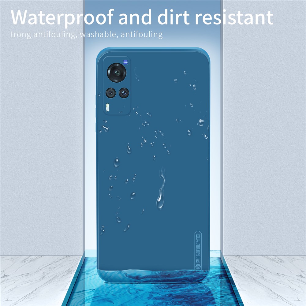 PINWUYO Well-protected Soft TPU Silicone Hybrid Mobile Phone Back Case for vivo X60 5G - Black-7