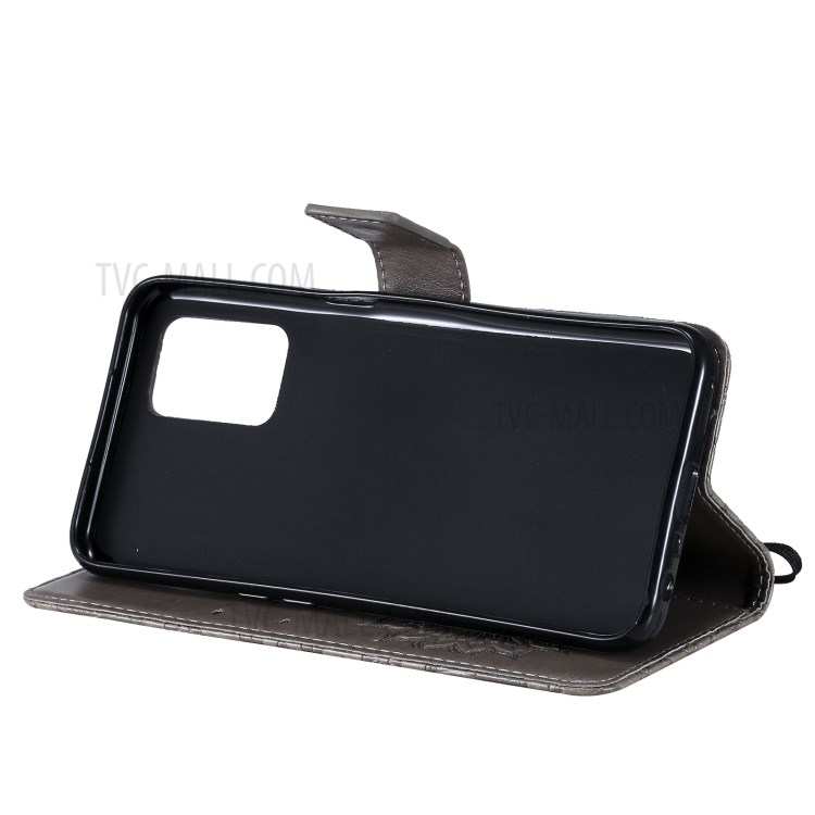 Sun Imprint PU Leather Drop-resistant Wallet Stand Cell Phone Cover for Realme V13 5G/8 5G - Grey-6