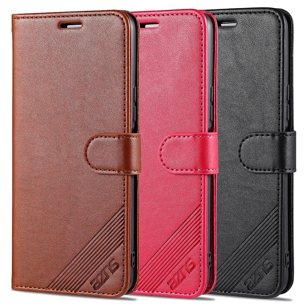 AZNS Wallet Design Full Coverage PU Leather Phone Protective Case with Stand for vivo Y53s 5G - Brown-11
