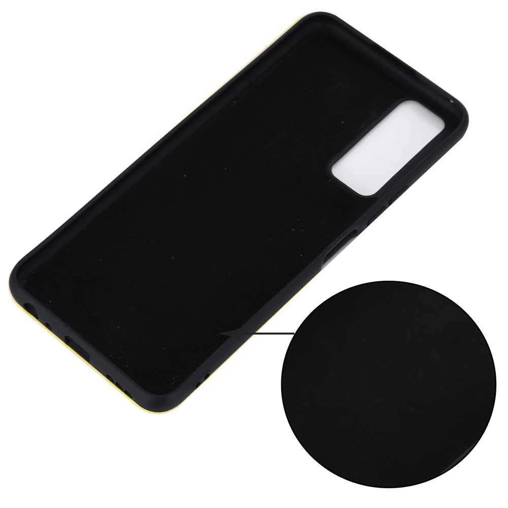 Plain Liquid Silicone Protective Cover Shell with Strap for vivo Y51 (2020, September)/Y51a/Y51s/Y31 (2021) - Black-3