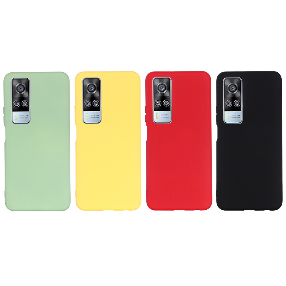 Plain Liquid Silicone Protective Cover Shell with Strap for vivo Y51 (2020, September)/Y51a/Y51s/Y31 (2021) - Black-7