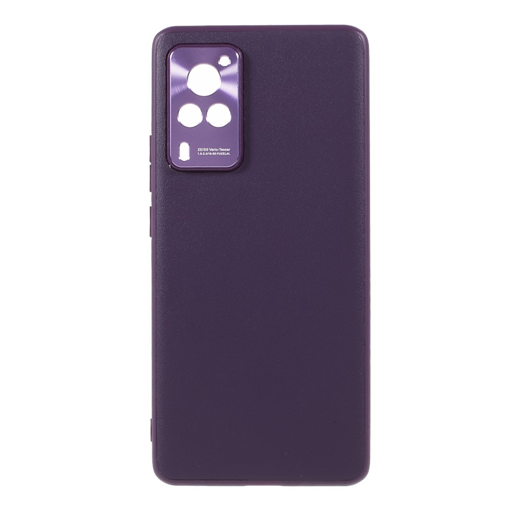 FUKELAI PC + TPU Combo CD Veins Phone Case Shell with Precise Hole Site for vivo X60 5G (Curved Screen Version) - Purple-1