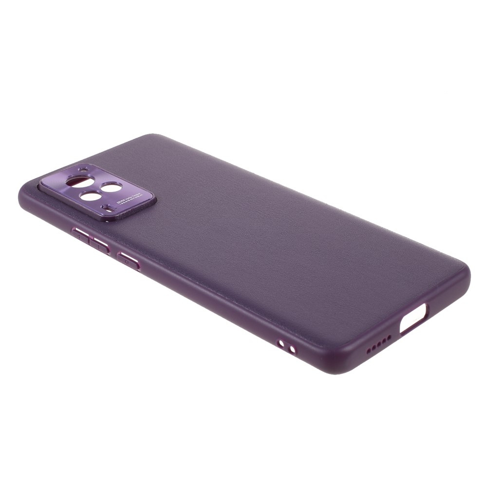 FUKELAI PC + TPU Combo CD Veins Phone Case Shell with Precise Hole Site for vivo X60 5G (Curved Screen Version) - Purple-4