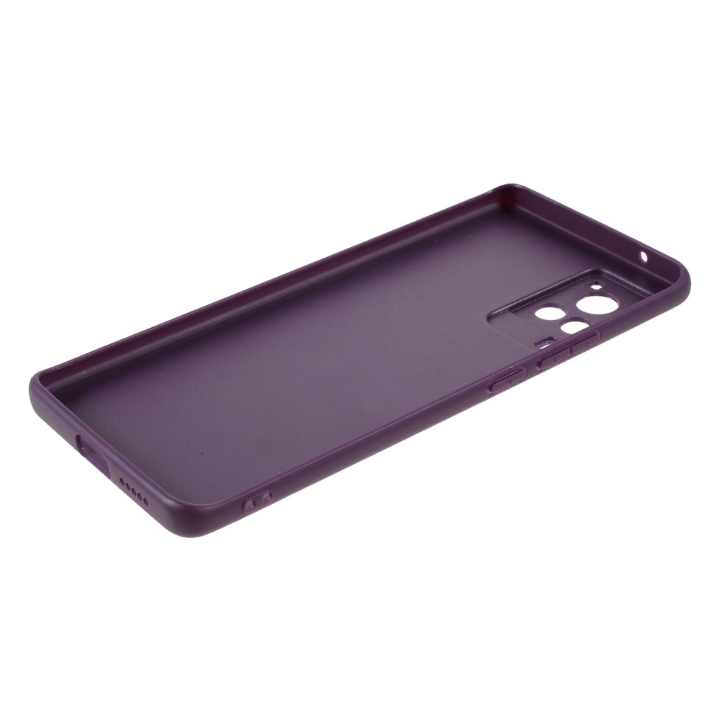 FUKELAI PC + TPU Combo CD Veins Phone Case Shell with Precise Hole Site for vivo X60 5G (Curved Screen Version) - Purple-7