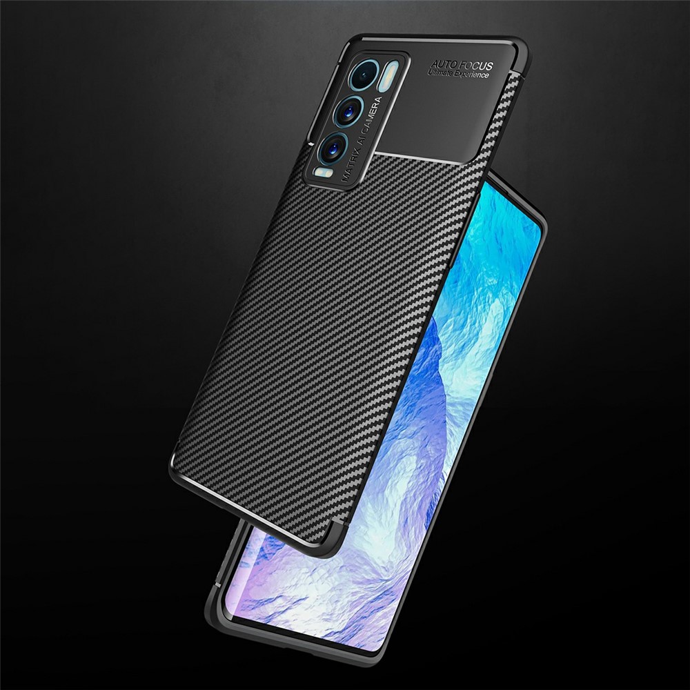Custodia back cover tpu per Realme GT 5G CARBON LOOK FOCUS copertura fotocamera