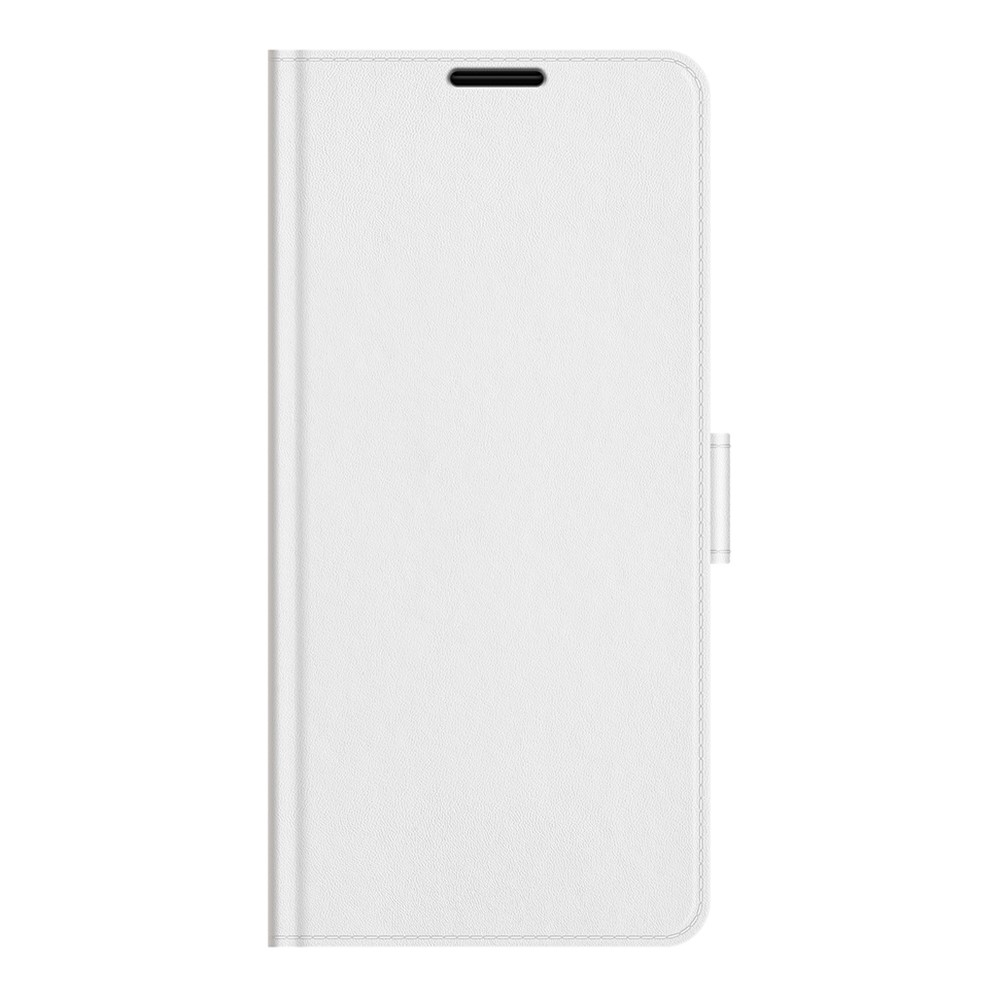 Scratch Resistant Stylish Phone Cover Crazy Horse Texture All-Round Protective Leather Wallet Stand Case for vivo Y21 - White-6