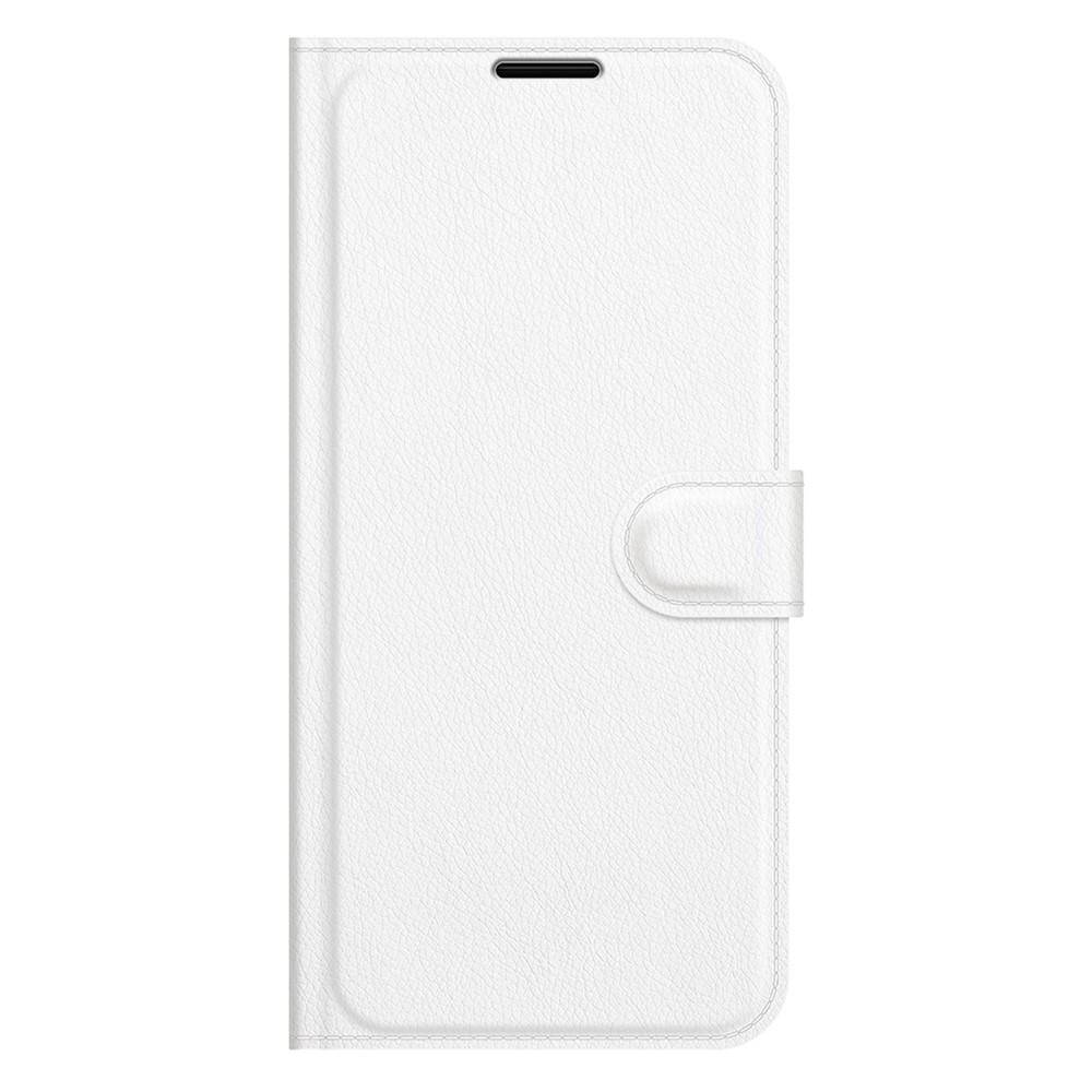 For vivo Y21 Practical Design Phone Case Wallet Stand Litchi Skin Flip Leather Phone Cover Shell - Purple - White-6