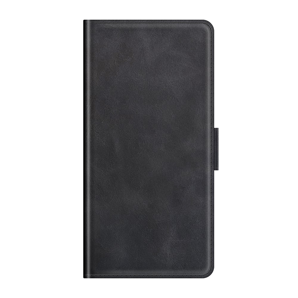 Magnetic Double Clasp Full Protection PU Leather Wallet Stand Phone Cover Case for vivo Y21 - Black-2