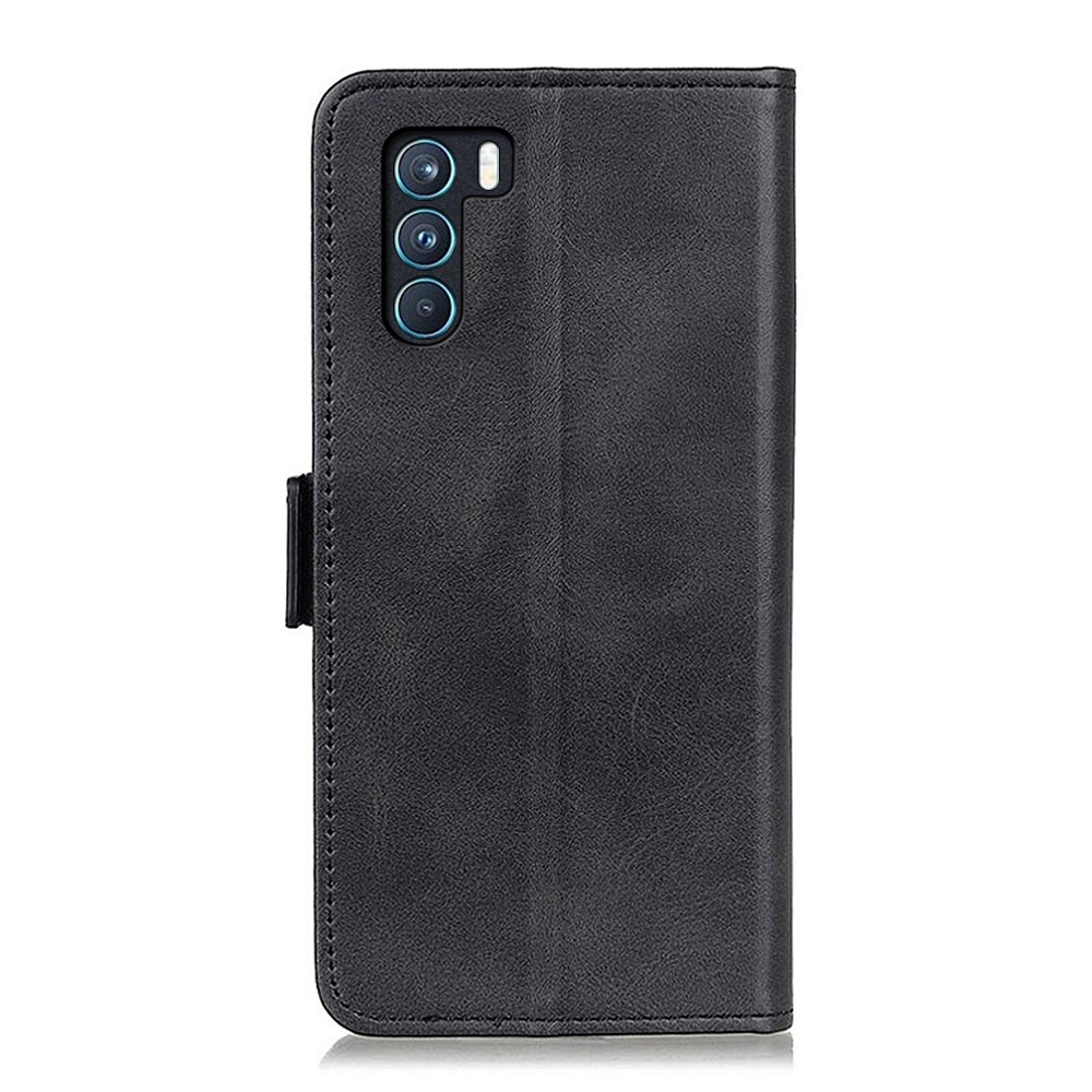 Well-protected Side Magnetic Clasp PU Leather Wallet Stand Case Phone Shell for Oppo K9 Pro - Black-3