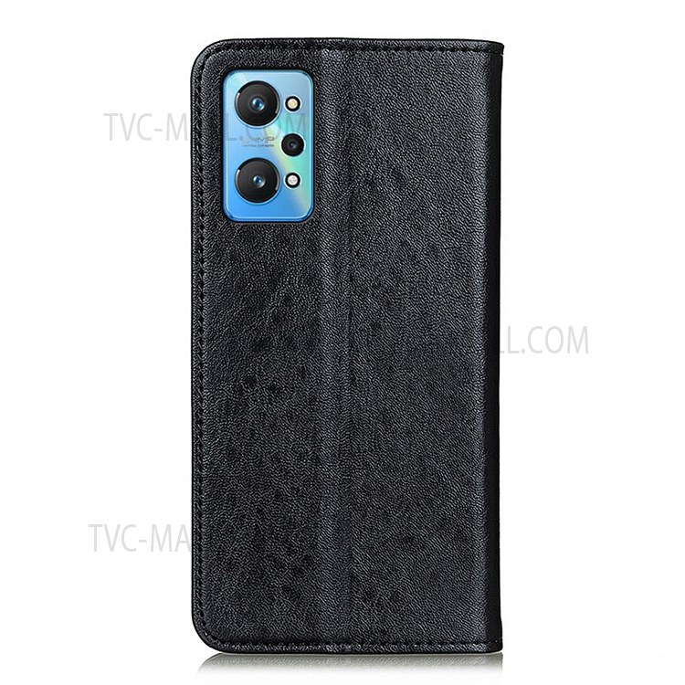 Crazy Horse Texture Well-protected Auto Magnetic Flip PU Leather Wallet Phone Stand Case for Realme GT Neo2 - Black-3