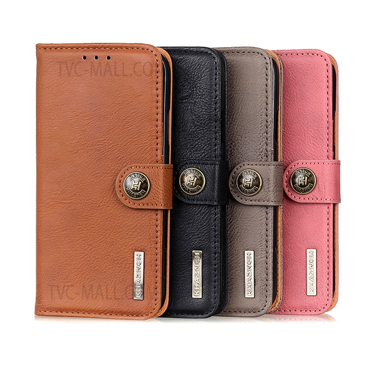 KHAZNEH Drop Protection Magnetic PU Leather Wallet Stand Folio Flip Cover for Oppo K9 Pro - Black-11