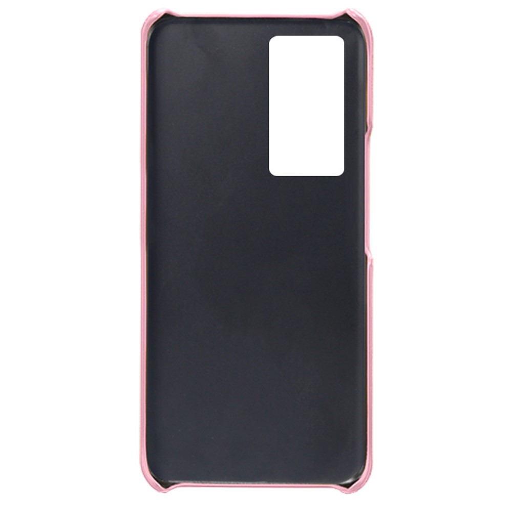 KSQ For vivo X70 Anti-scratch PU Leather + PC Hard Case with Dual Card Slots - Champagne Gold-4