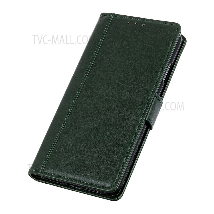 Well-Protected Anti-Shock Magnetic Clasp TPU+PU Leather Wallet Stand Case Phone Shell for Realme 8i - Green-8