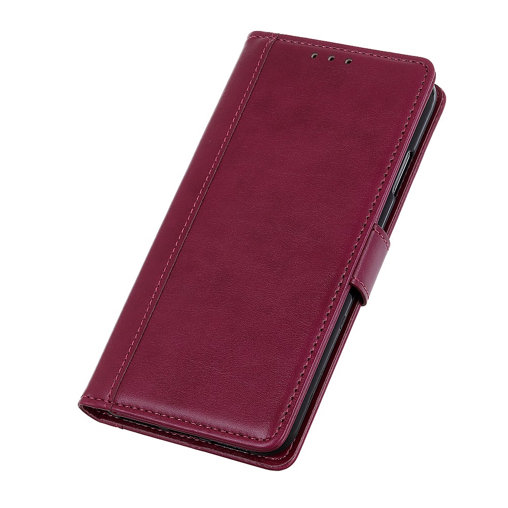 Well-Protected Anti-Shock Magnetic Clasp TPU+PU Leather Wallet Stand Case Phone Shell for Realme 8i - Red-8