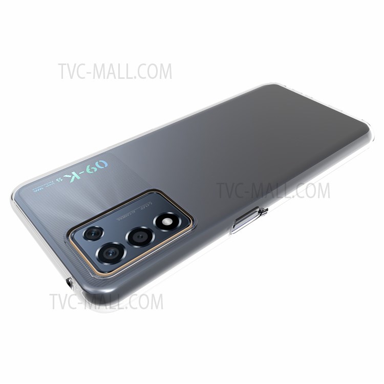10Pcs/Pack Light Slim Anti-watermark Transparent Flexible TPU Protective Phone Cover Shell for Oppo K9s 5G-2