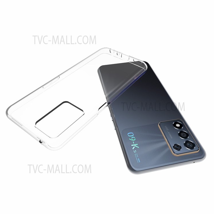 10Pcs/Pack Light Slim Anti-watermark Transparent Flexible TPU Protective Phone Cover Shell for Oppo K9s 5G-5