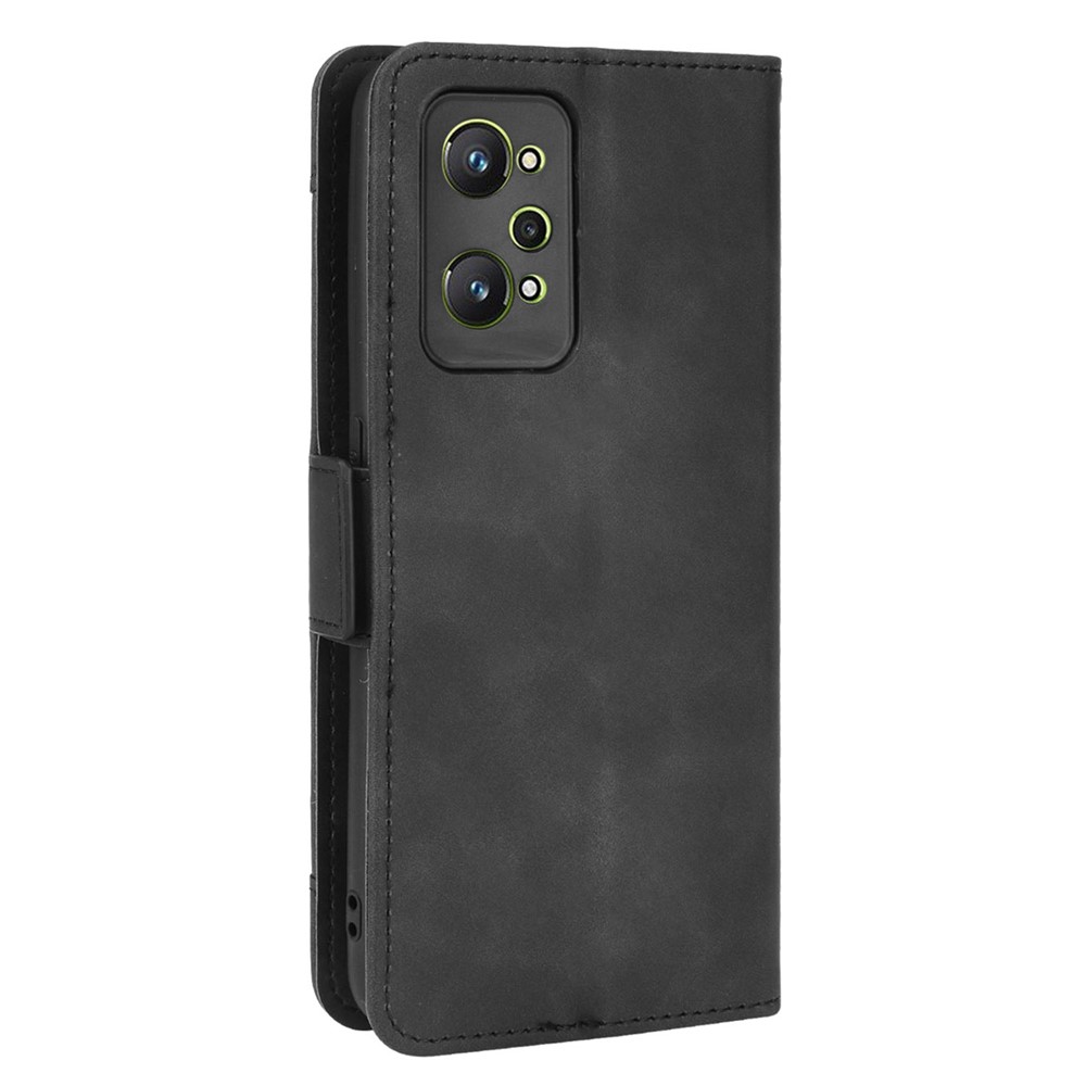 For Realme GT Neo2 Large Storage Spece Flip Phone Case Multiple Card Slot Design PU Leather Wallet Cover Protector - Black-3