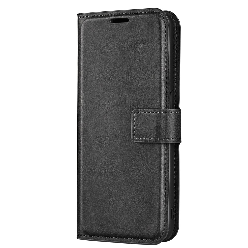 PU Leather Wallet Case Stand Feature Flip Magnetic Protective Cover for Realme Narzo 50i - Black-2
