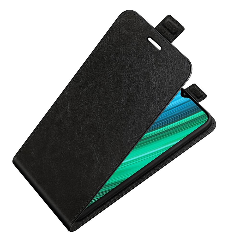 Vertical Flip Crazy Horse Texture PU Leather Phone Case with Card Slot Holder for Realme Narzo 50i - Black-5