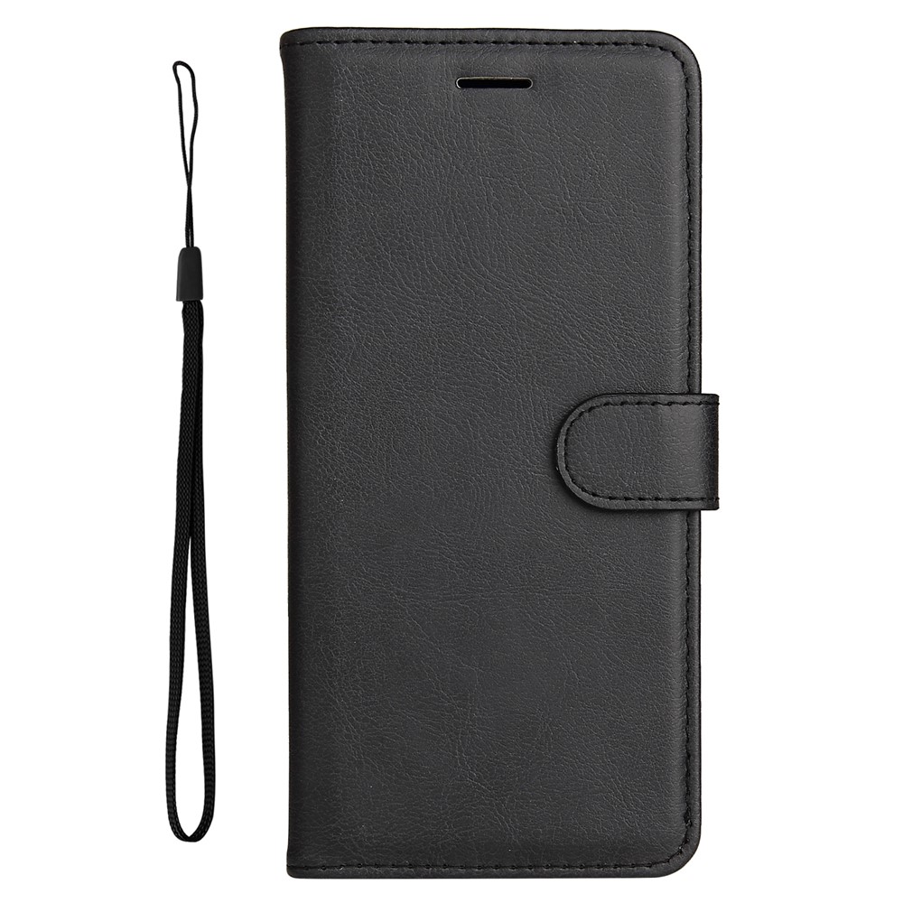Solid Color Anti-drop PU Leather Case Magnetic Closure Phone Protective Cover with Wallet Stand for Realme GT Neo2 - Black-2