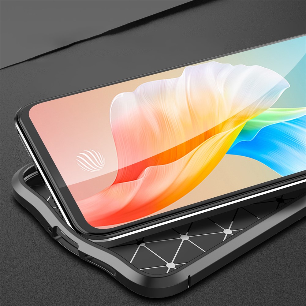 Litchi Texture Design Soft TPU Anti-Skip Protective Cover for vivo S10e - Black-3