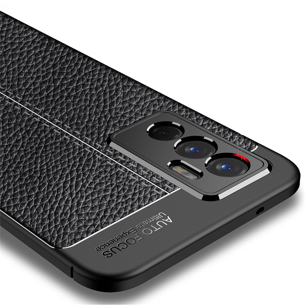 Litchi Texture Design Soft TPU Anti-Skip Protective Cover for vivo S10e - Black-5