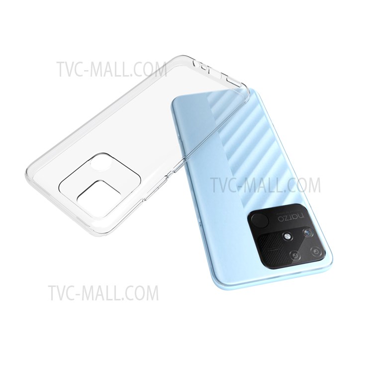 10Pcs/Pack Slim Fit Watermark Resistant Flexible TPU Clear Phone Case for Realme Narzo 50A-4