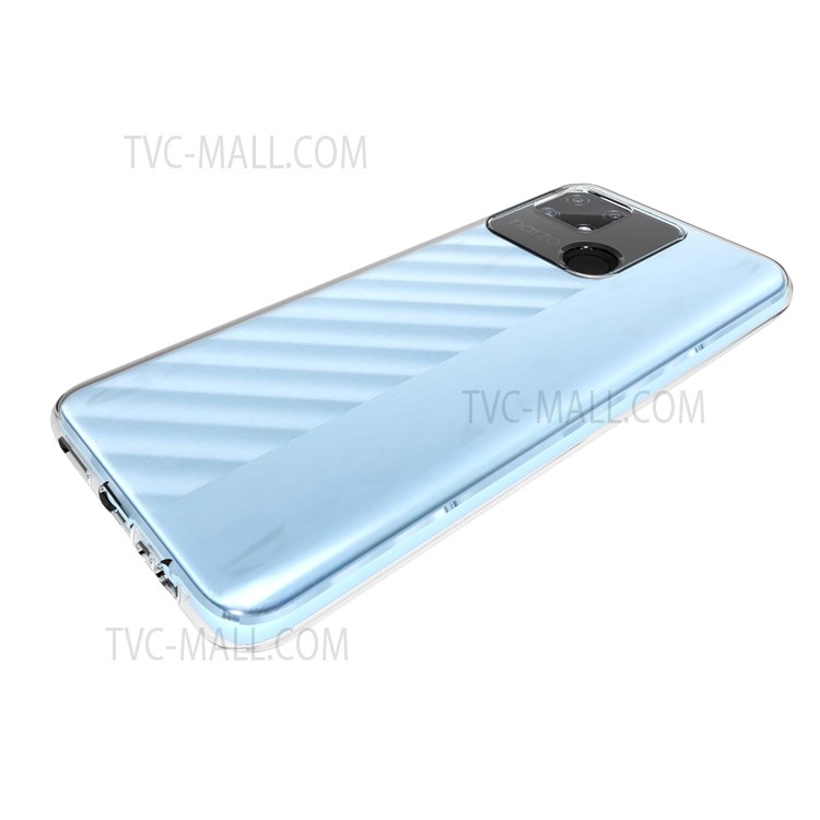 10Pcs/Pack Slim Fit Watermark Resistant Flexible TPU Clear Phone Case for Realme Narzo 50A-5